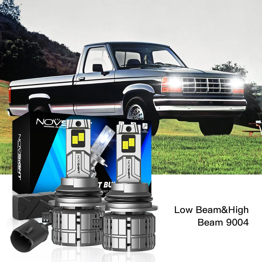 Fit for 1987-1991 Ford F-150 F-250 F350 9004 HB1 LED Headlights Bulbs