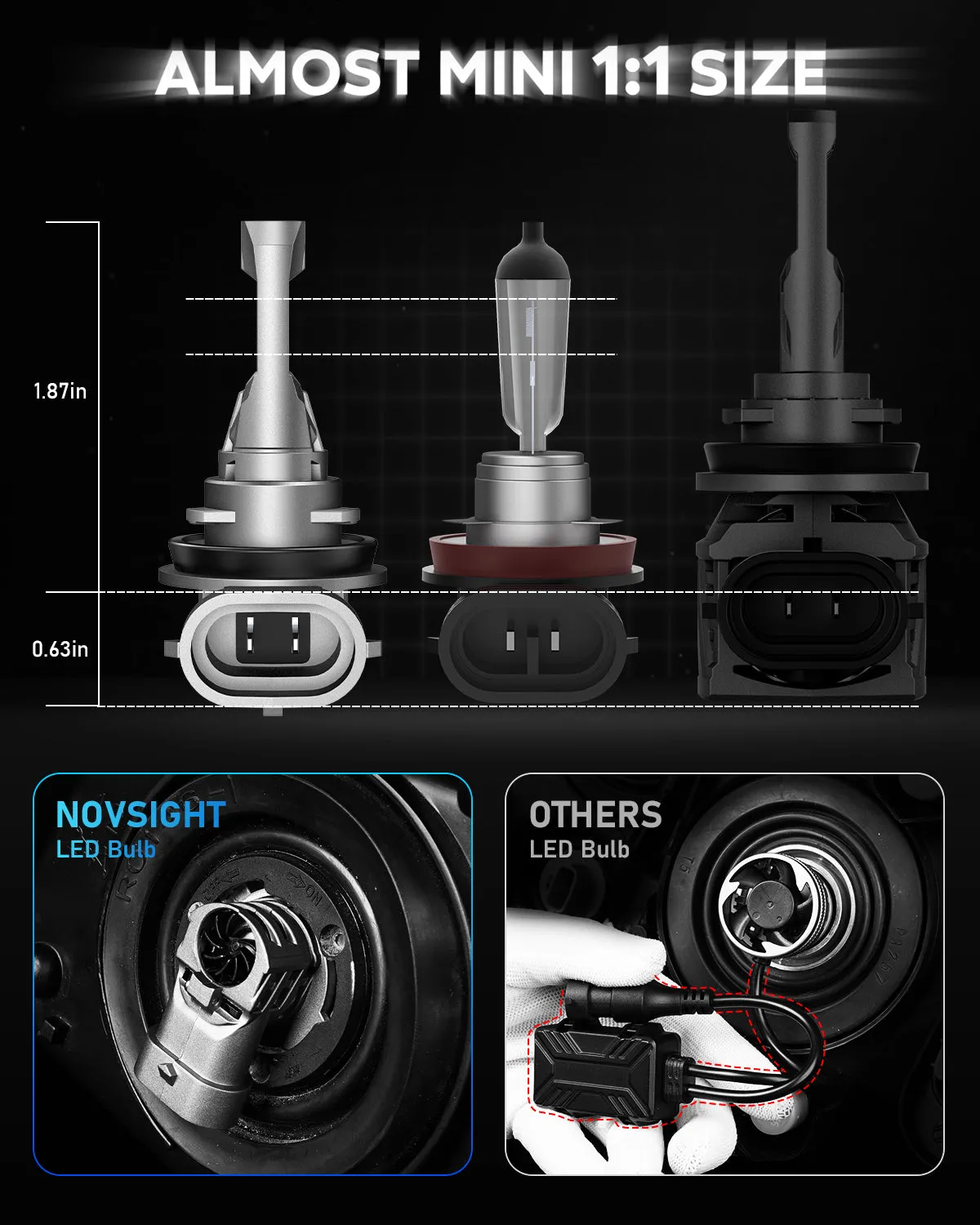 Fit for 2015-2022 Ford F-150 9005 H11 LED Headlights Bulbs