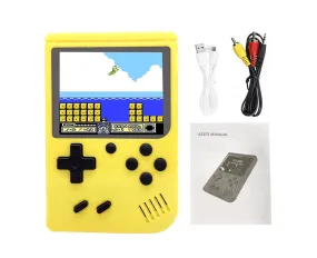 Games Handheld Game Console Retro Video Game Boy Game Toy Built-In Kids Gift Yellow