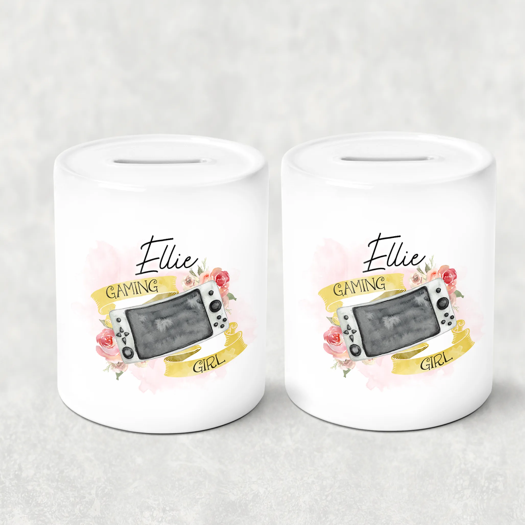 Gaming Girl Personalised Money Pot