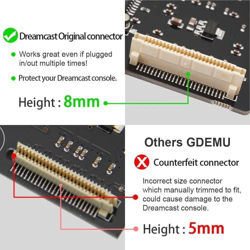 GDEMU V5.20 Optical Drive Simulation Board for SEGA Dreamcast DC VA1 Console Dreamcast SD Card Drive
