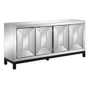 Grand 4 Door Beveled Mirror Picture Frame Sideboard