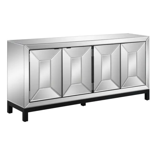 Grand 4 Door Beveled Mirror Picture Frame Sideboard