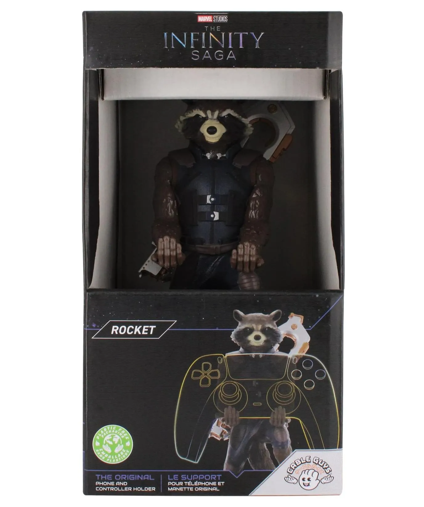 Guardians of The Galaxy: Rocket Cable Guy Controller Holder and Phone Stand