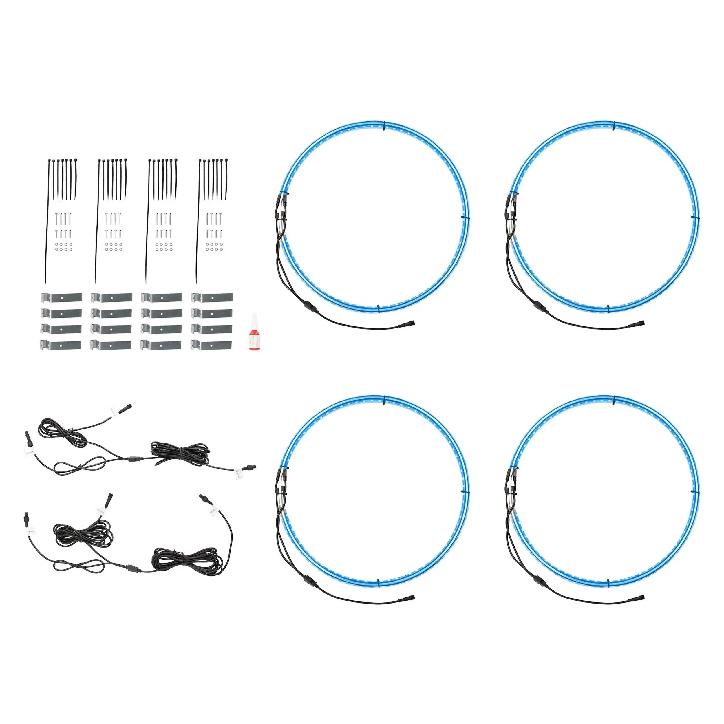 Heise HE-RGB1-W17 17" LED Wheel Light Set IP68 For RGB-CB1