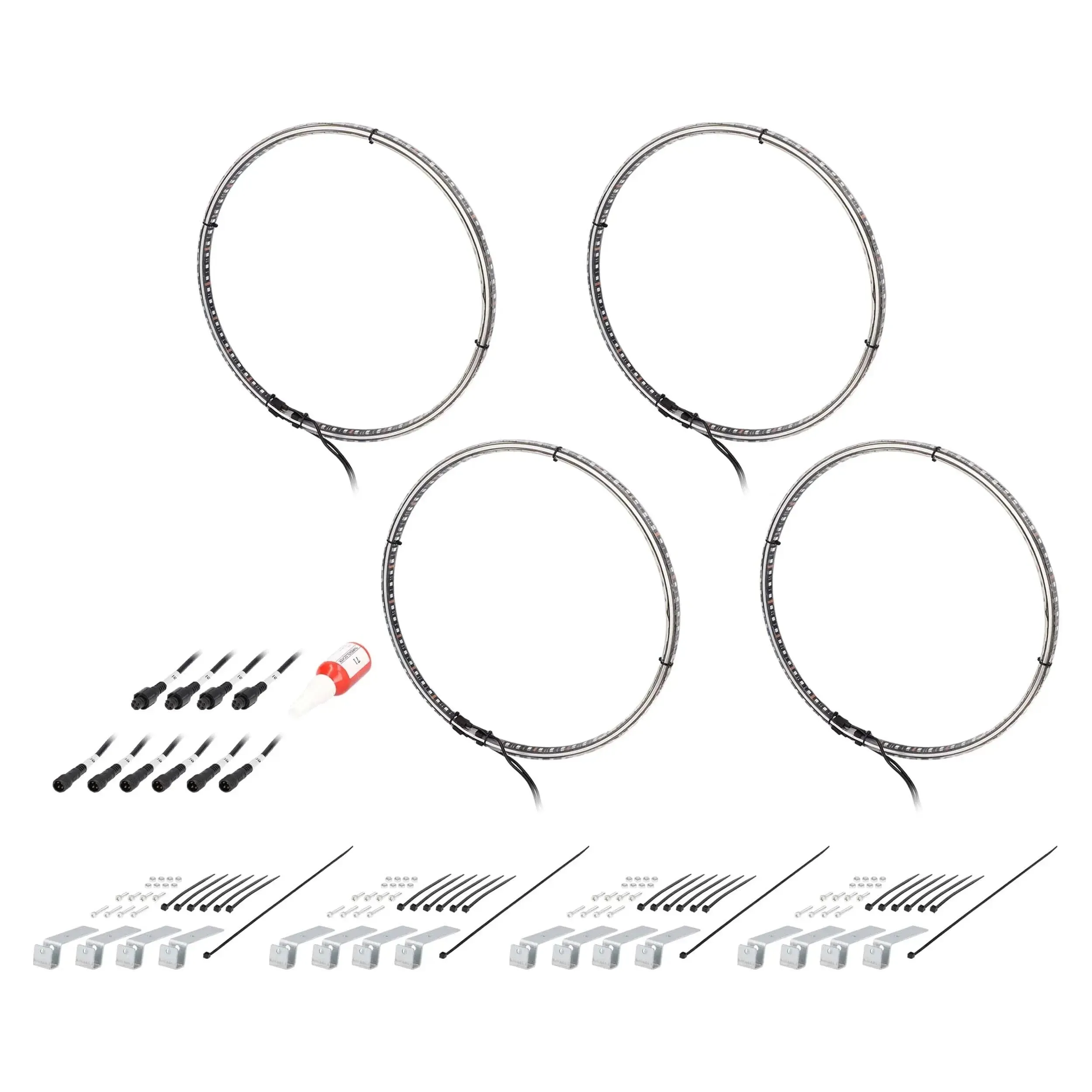Heise HE-RGB1-W17 17" LED Wheel Light Set IP68 For RGB-CB1