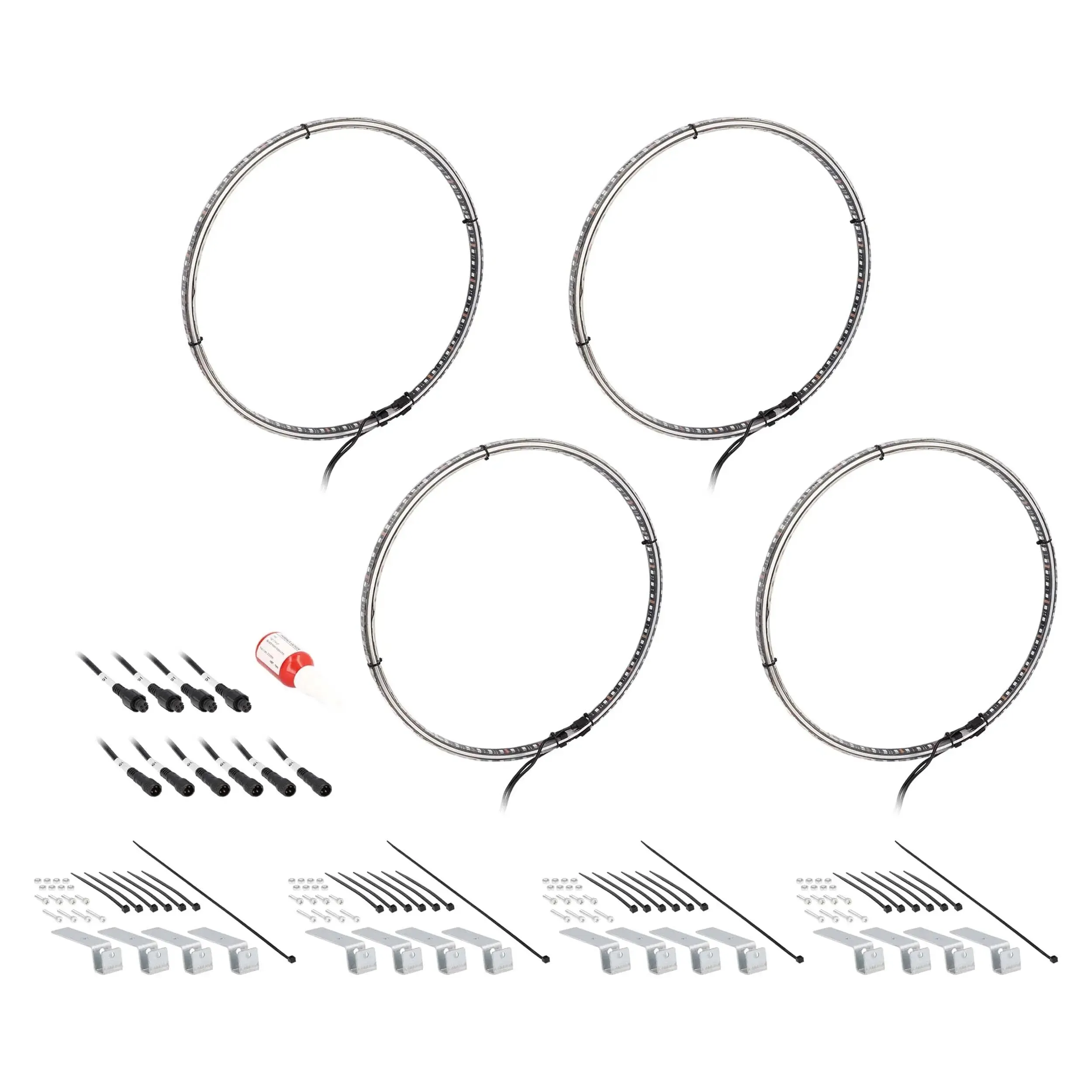 Heise HE-RGB1-W17 17" LED Wheel Light Set IP68 For RGB-CB1