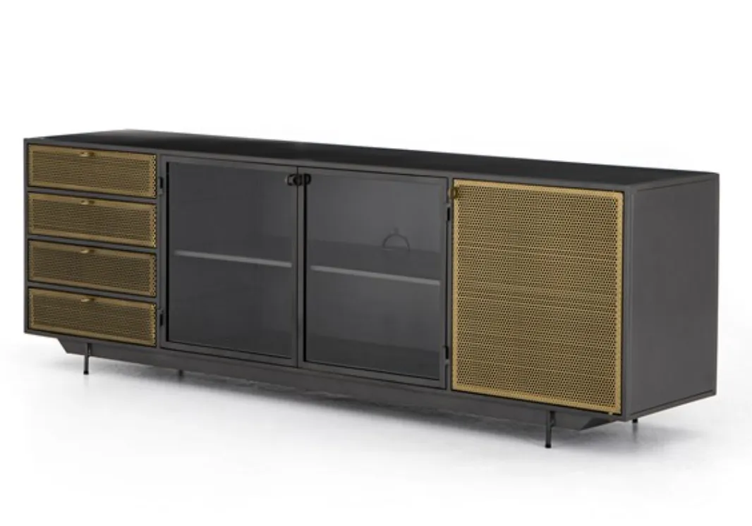 HENDRICK MEDIA CONSOLE, GUNMETAL