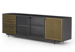HENDRICK MEDIA CONSOLE, GUNMETAL