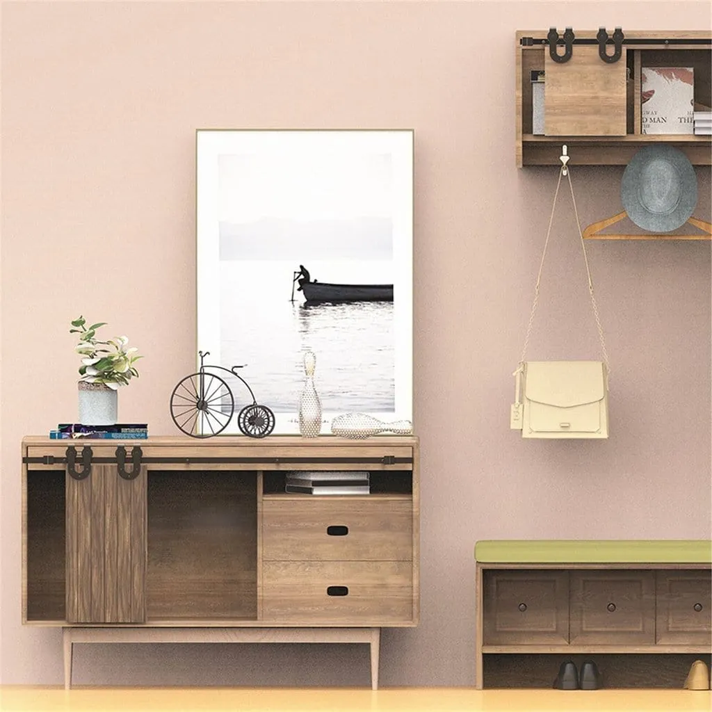 Horseshoe Hanger Mini Barn Door Hardware Kit