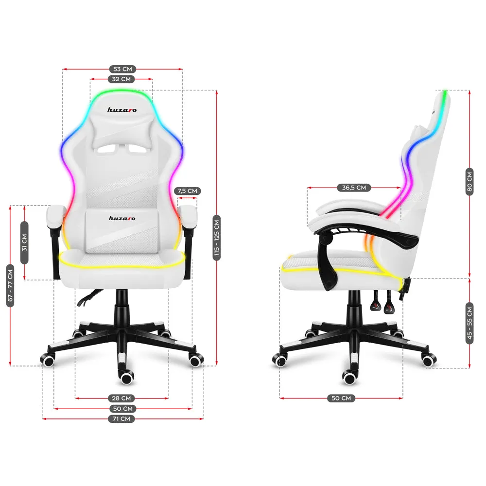 Huzaro Force 4.4 RGB White Gaming Chair