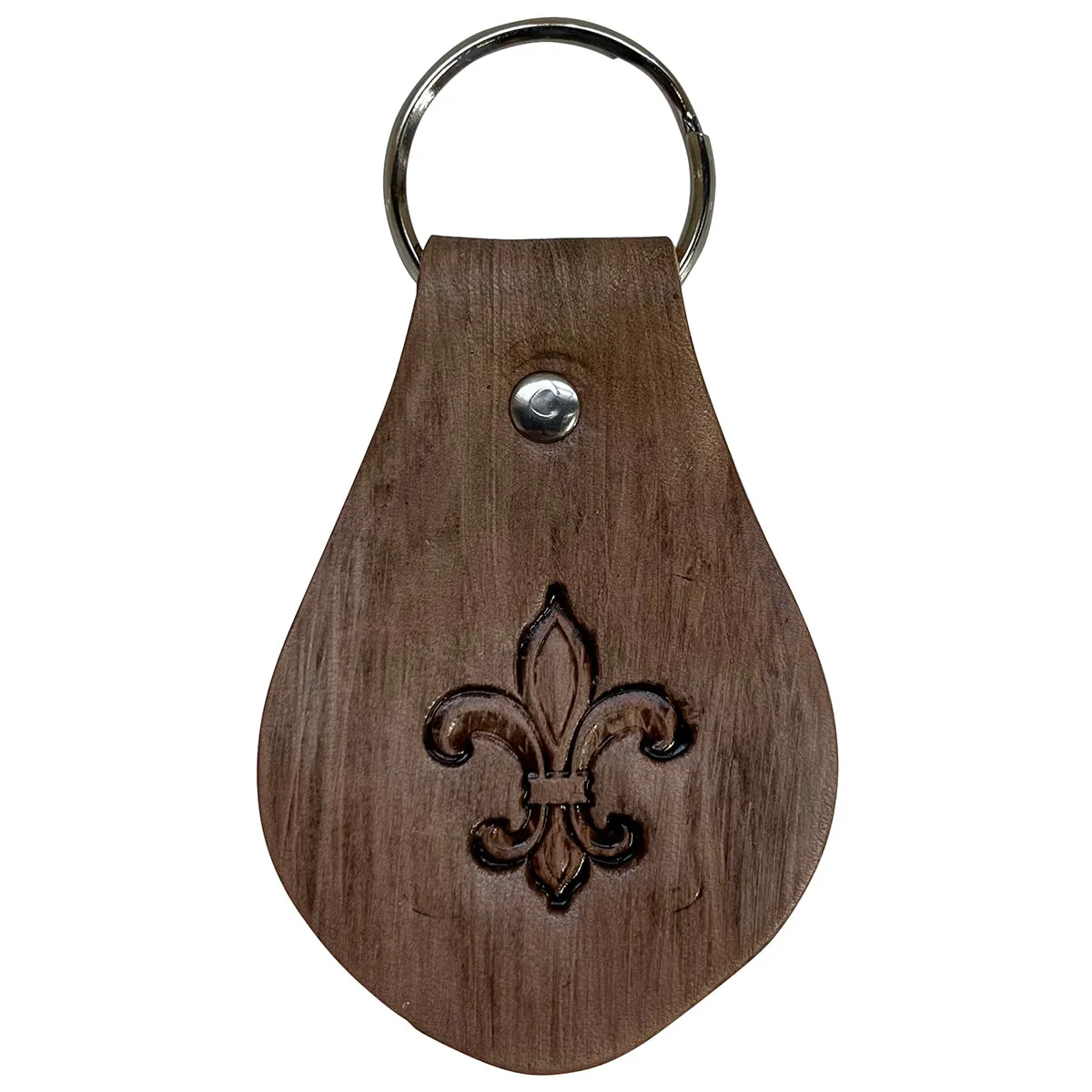 Key Fob Kit 10 Pack - Vegetable Tanned Tooling Leather with Key Ring and Rivet