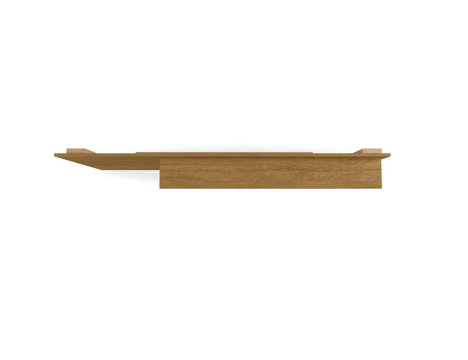 Liberty Mid-Century Modern 62.99 TV Panel with Overhead Décor Shelf in Cinnamon