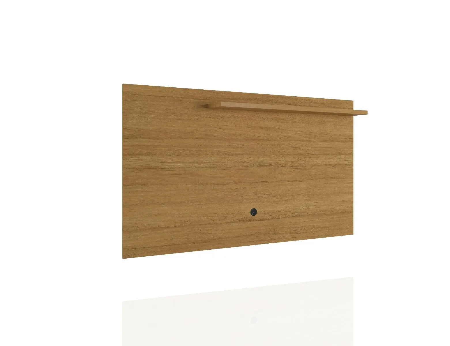 Liberty Mid-Century Modern 62.99 TV Panel with Overhead Décor Shelf in Cinnamon