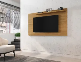 Liberty Mid-Century Modern 62.99 TV Panel with Overhead Décor Shelf in Cinnamon