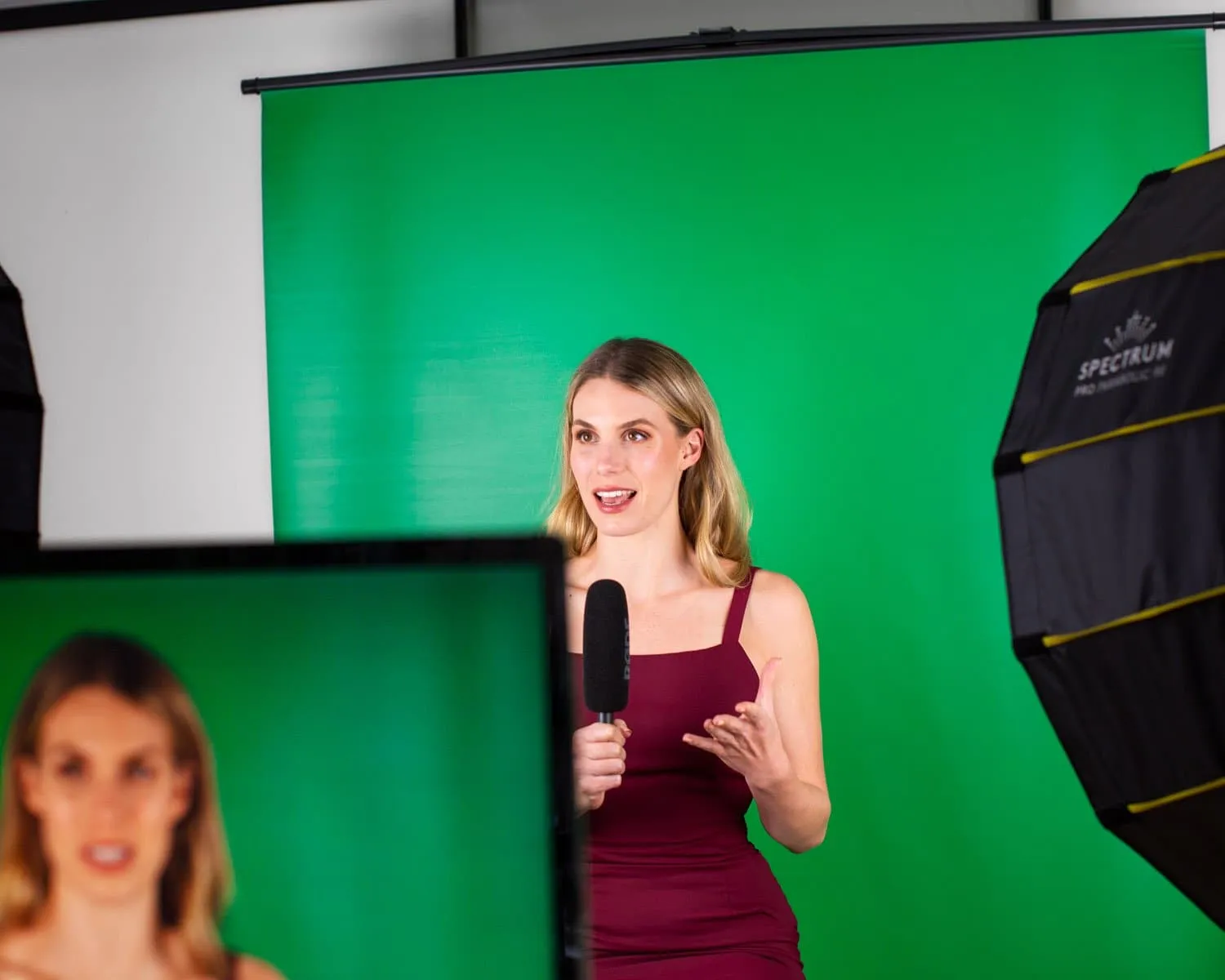 'Live Stream Master' Pull Up Chroma Key Green Screen Backdrop 148cm x 210cm (DEMO STOCK)