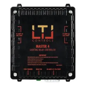 LTL MASTER 4 Four lighting relay controls, without timer (120v & 240v Universal Plug)