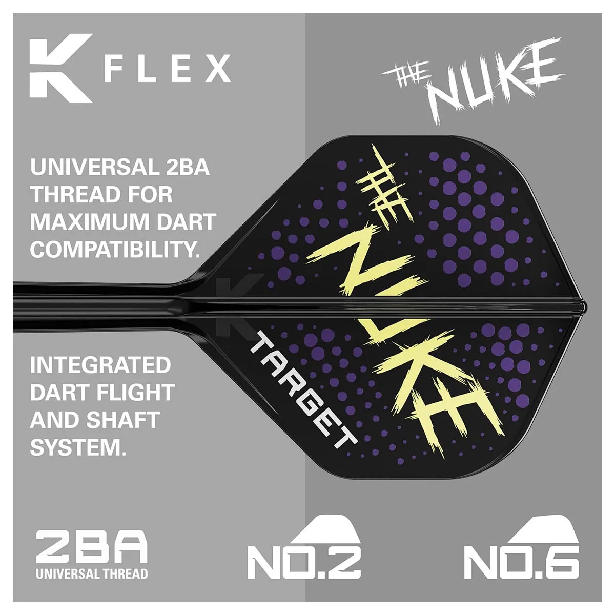 Luke 'The Nuke' Littler K Flex Flight Intermediate No.6 Integrated Dart Flight and Shafts