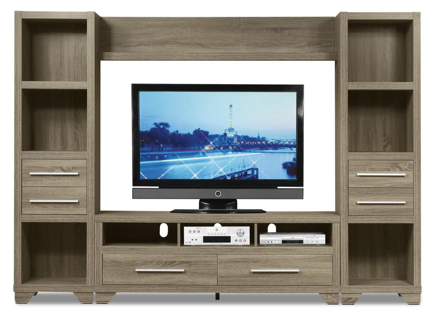 Maldon 4-Piece Entertainment Centre with 60" TV Opening - Grey