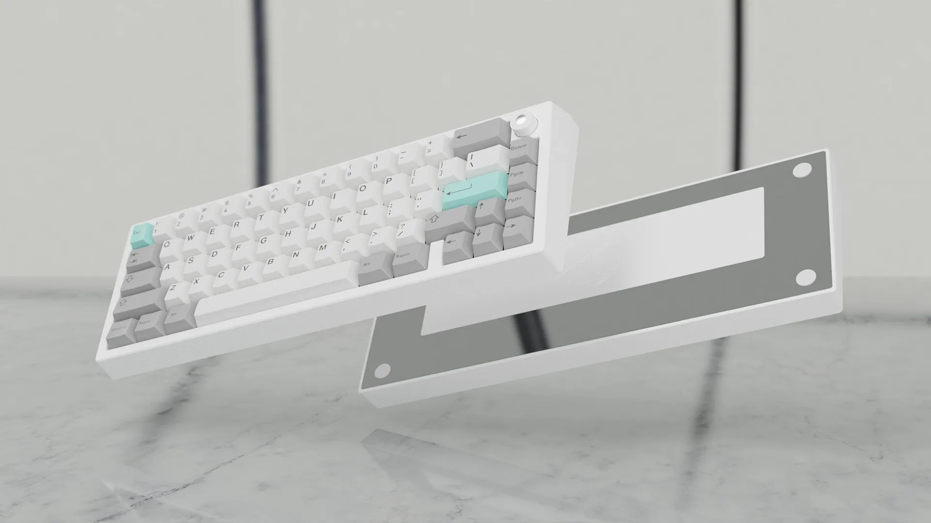 Meletrix Zoom65 V2.5 EE - Barebones Keyboard Kit - White