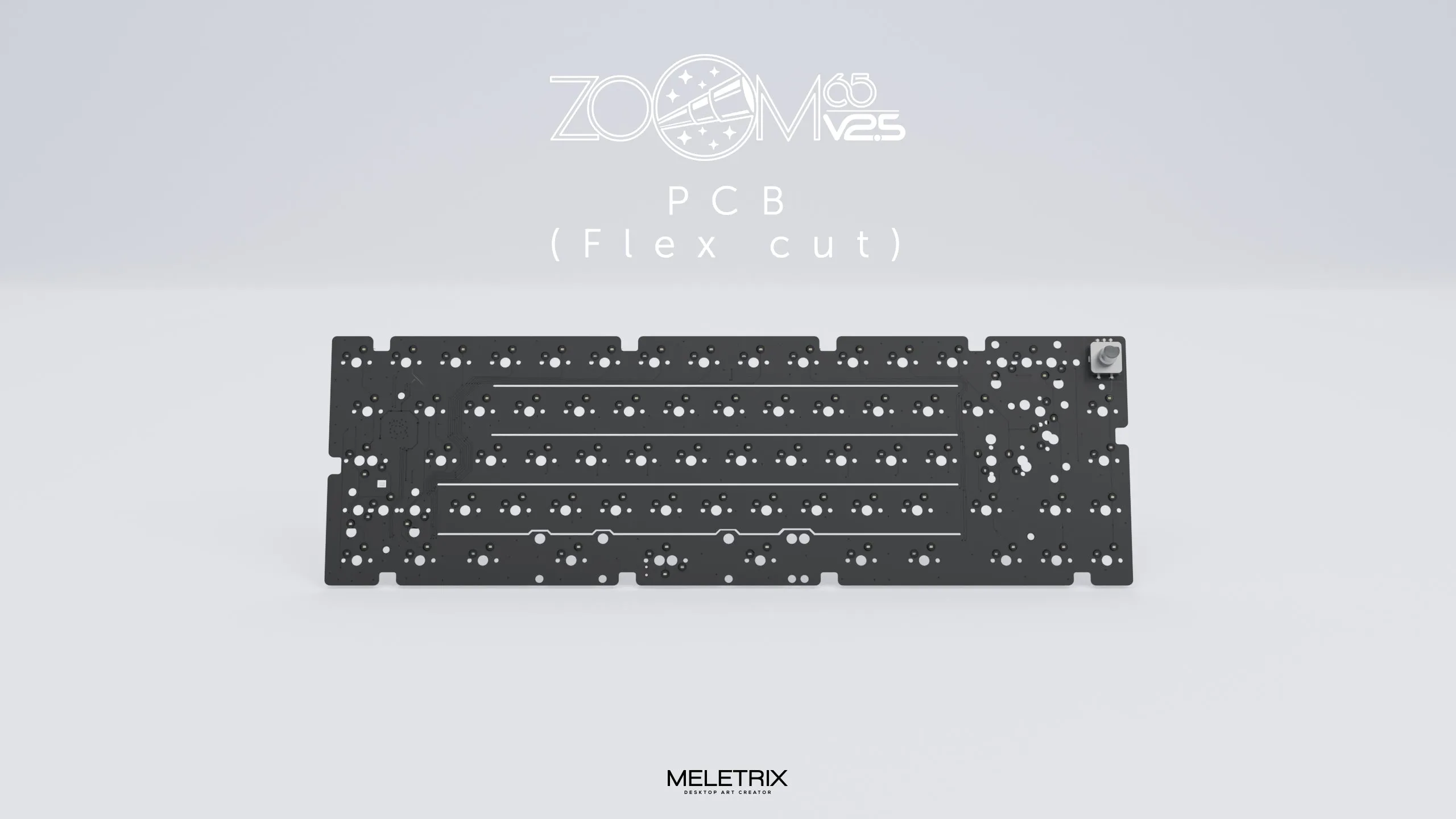 Meletrix Zoom65 V2.5 EE - Barebones Keyboard Kit - White