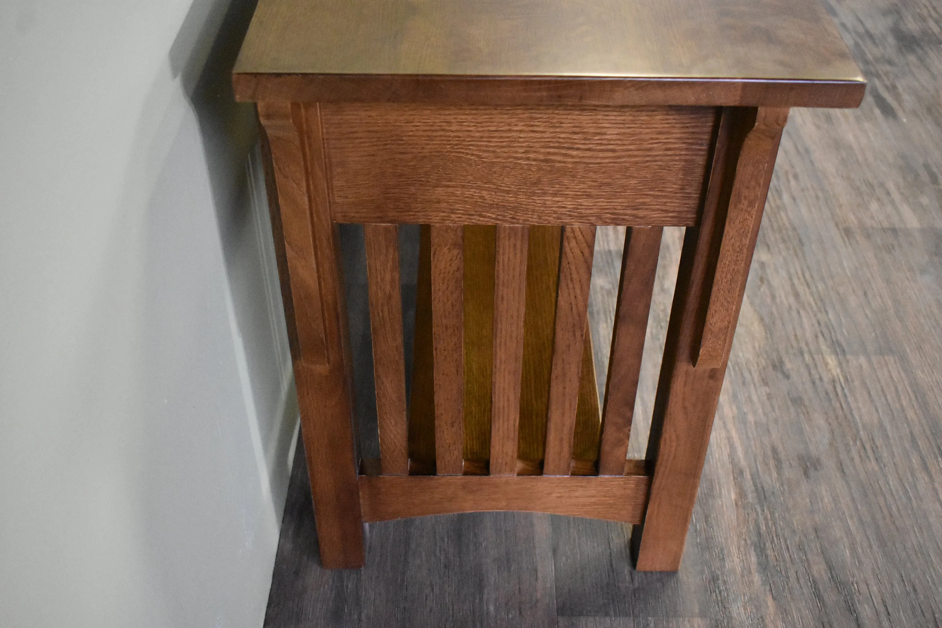 Mission 1 Drawer Crofter Style Console Table - Walnut Stain