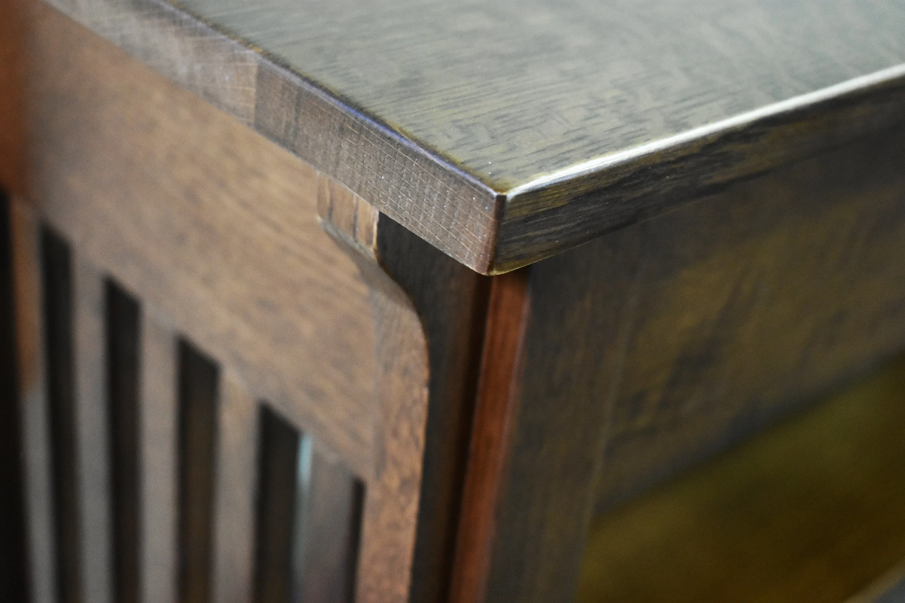 Mission 1 Drawer Crofter Style Console Table - Walnut Stain