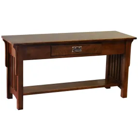 Mission 1 Drawer Crofter Style Console Table - Walnut Stain