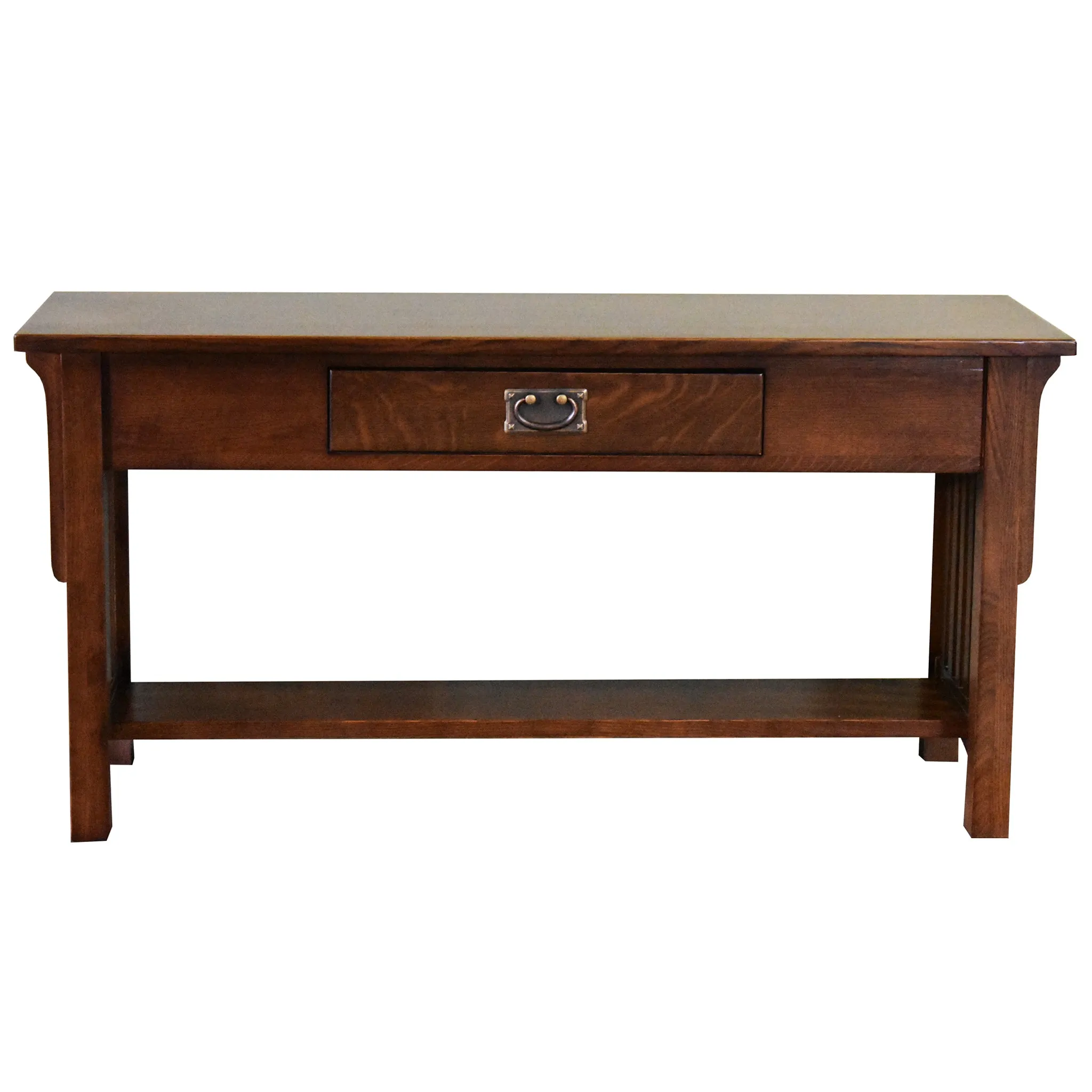 Mission 1 Drawer Crofter Style Console Table - Walnut Stain