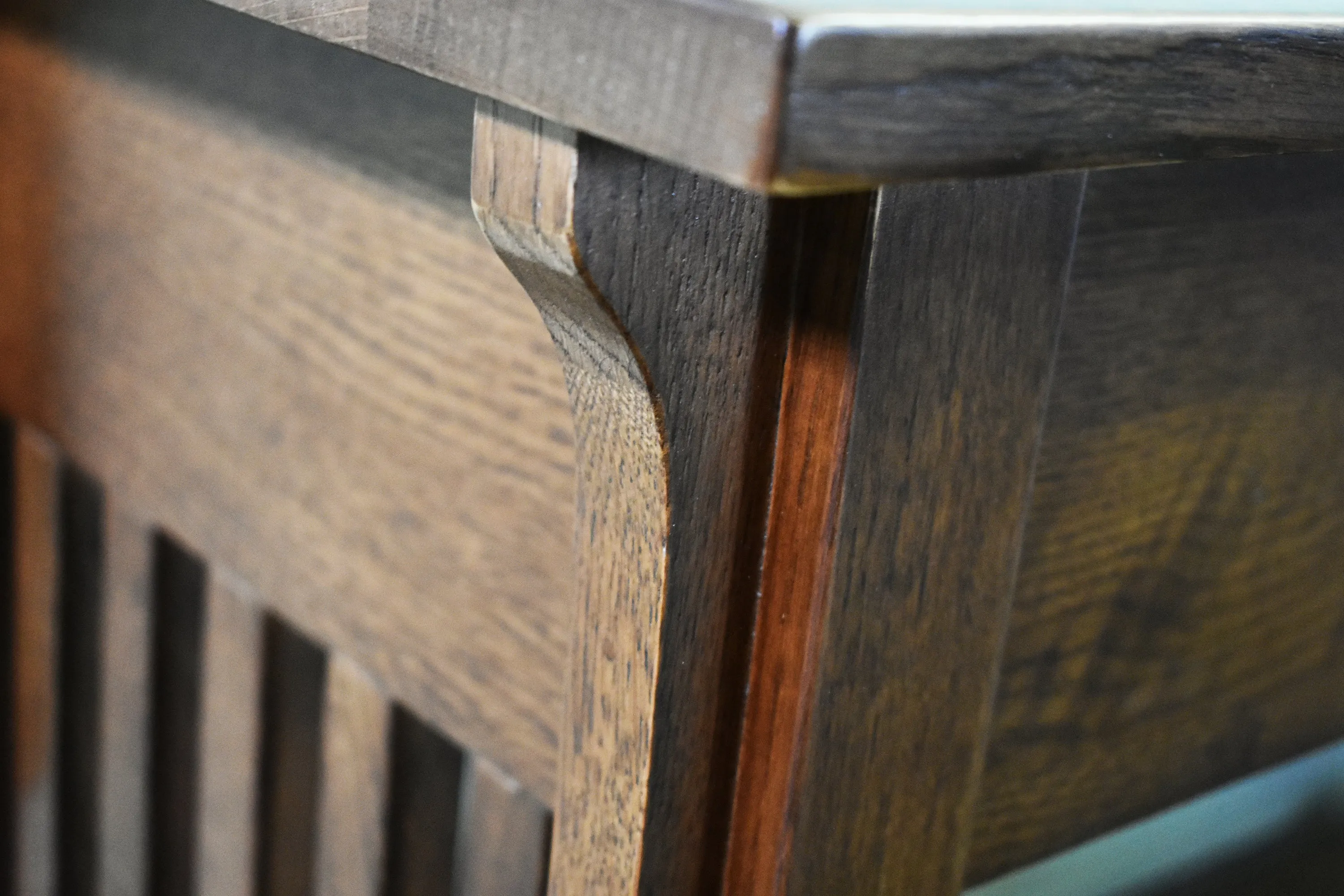 Mission 1 Drawer Crofter Style Console Table - Walnut Stain
