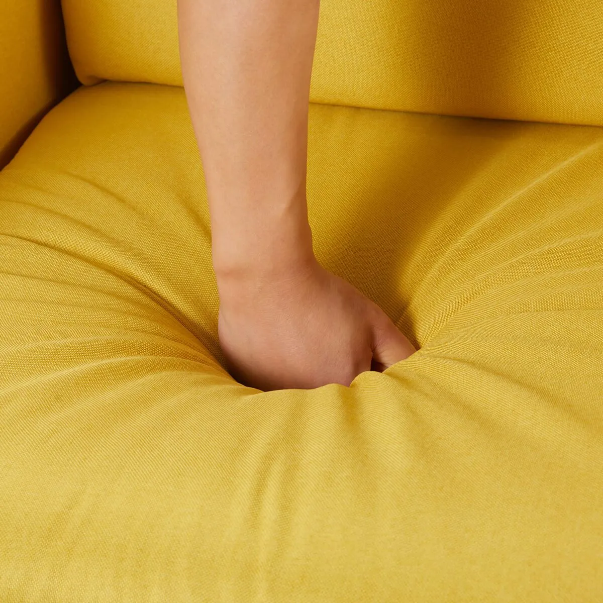 Modern Accent Fabric Chair Single Sofa Comfy Upholstered Arm Chair Living Room Furniture Mustard, Yellow