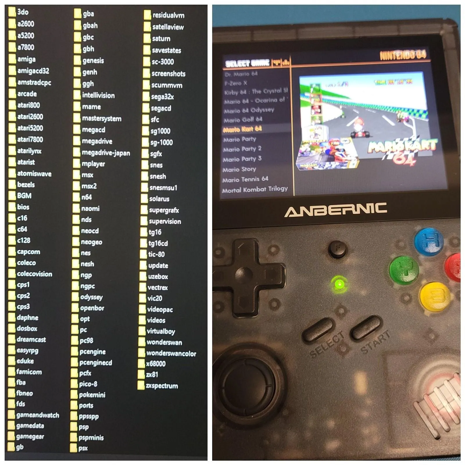 New Anbernic fully configured RG351V 128GB portable handheld gaming console