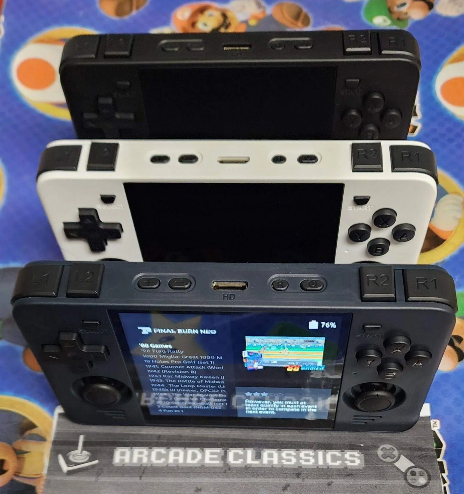 New custom OS software Powkiddy RGB30 with 256GB SD handheld portable gaming console, excellent performance