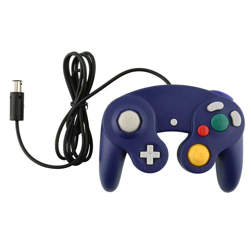 NGC Blue DualShock Game Shock Joypad Controller Gamepad for Nintendo Wii GC NGC GameCube