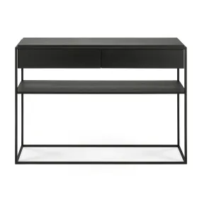 Oak Monolit Black Console - Black Metal - Varnished