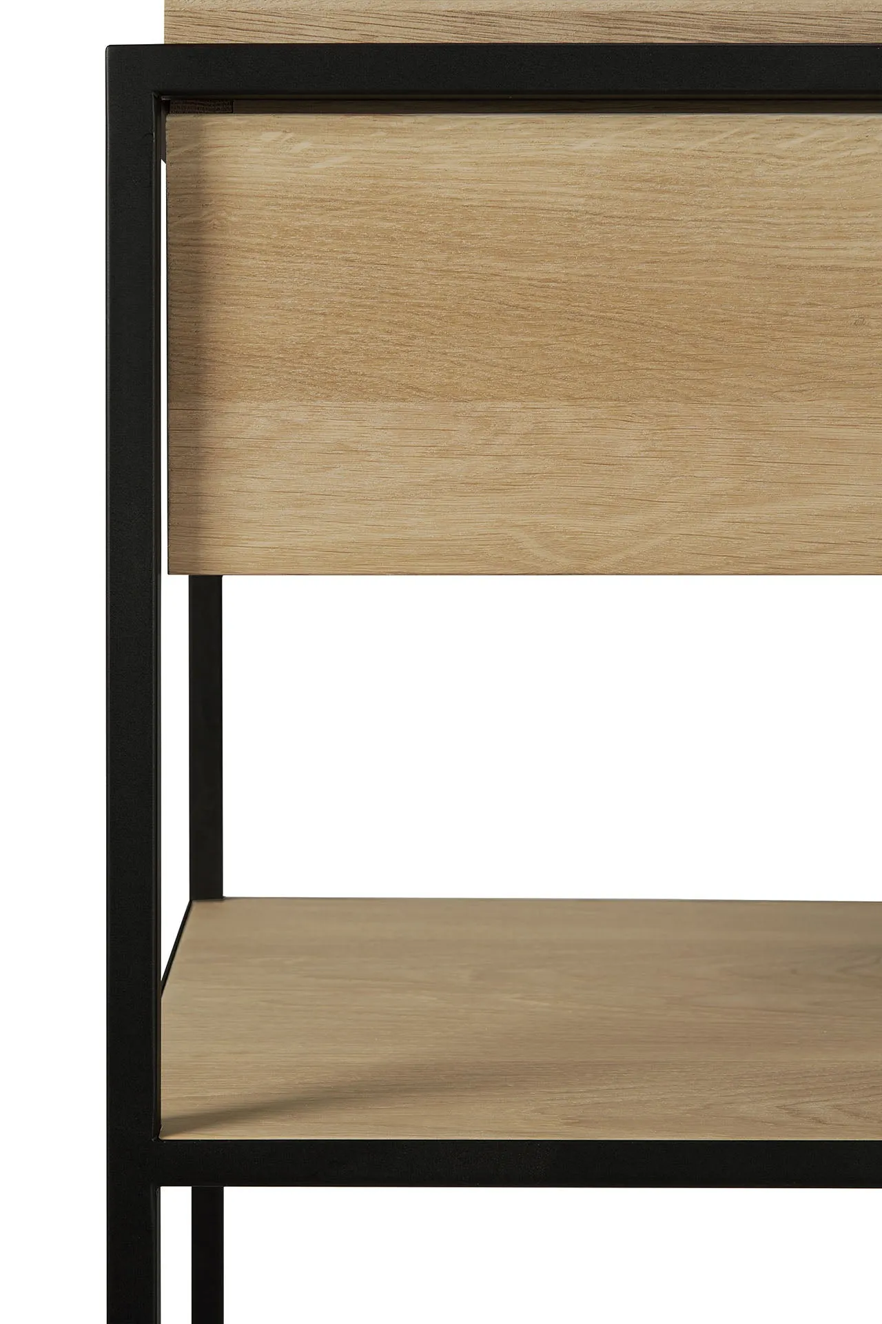Oak Monolit Console - Black Metal