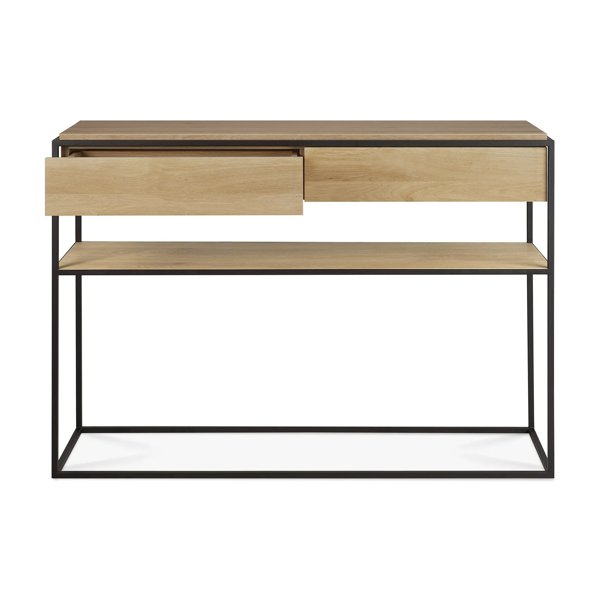 Oak Monolit Console - Black Metal