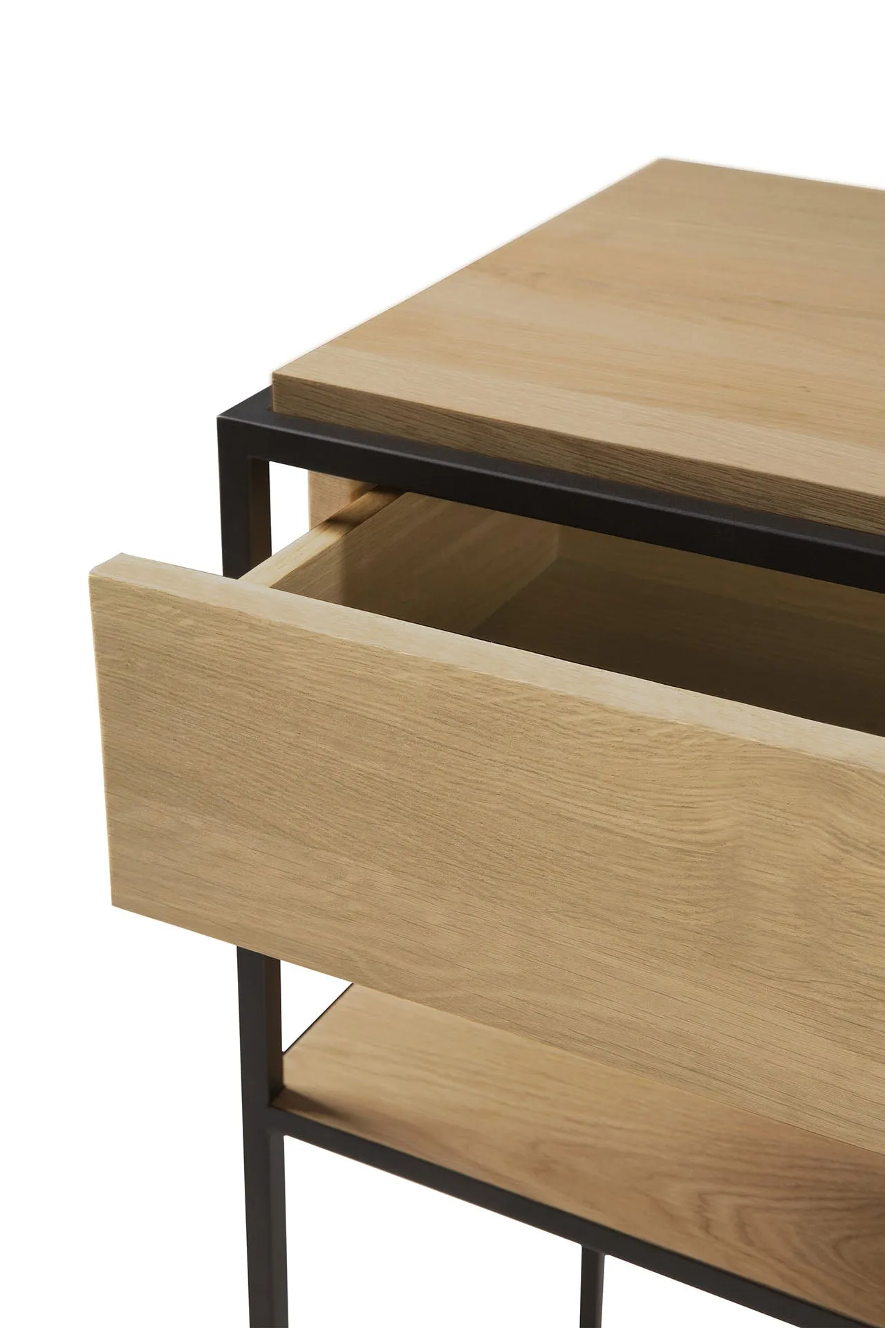 Oak Monolit Console - Black Metal
