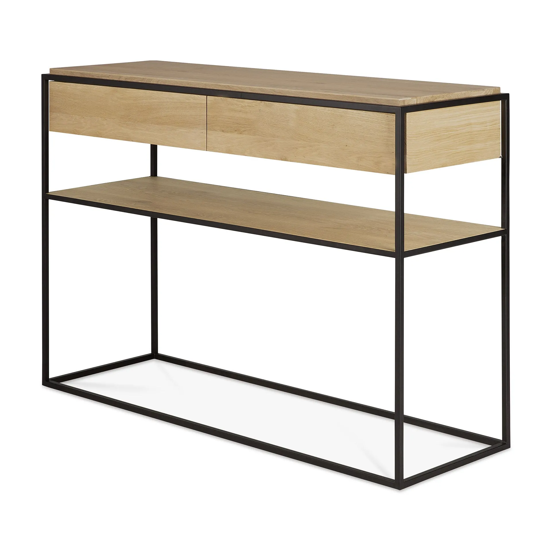 Oak Monolit Console - Black Metal