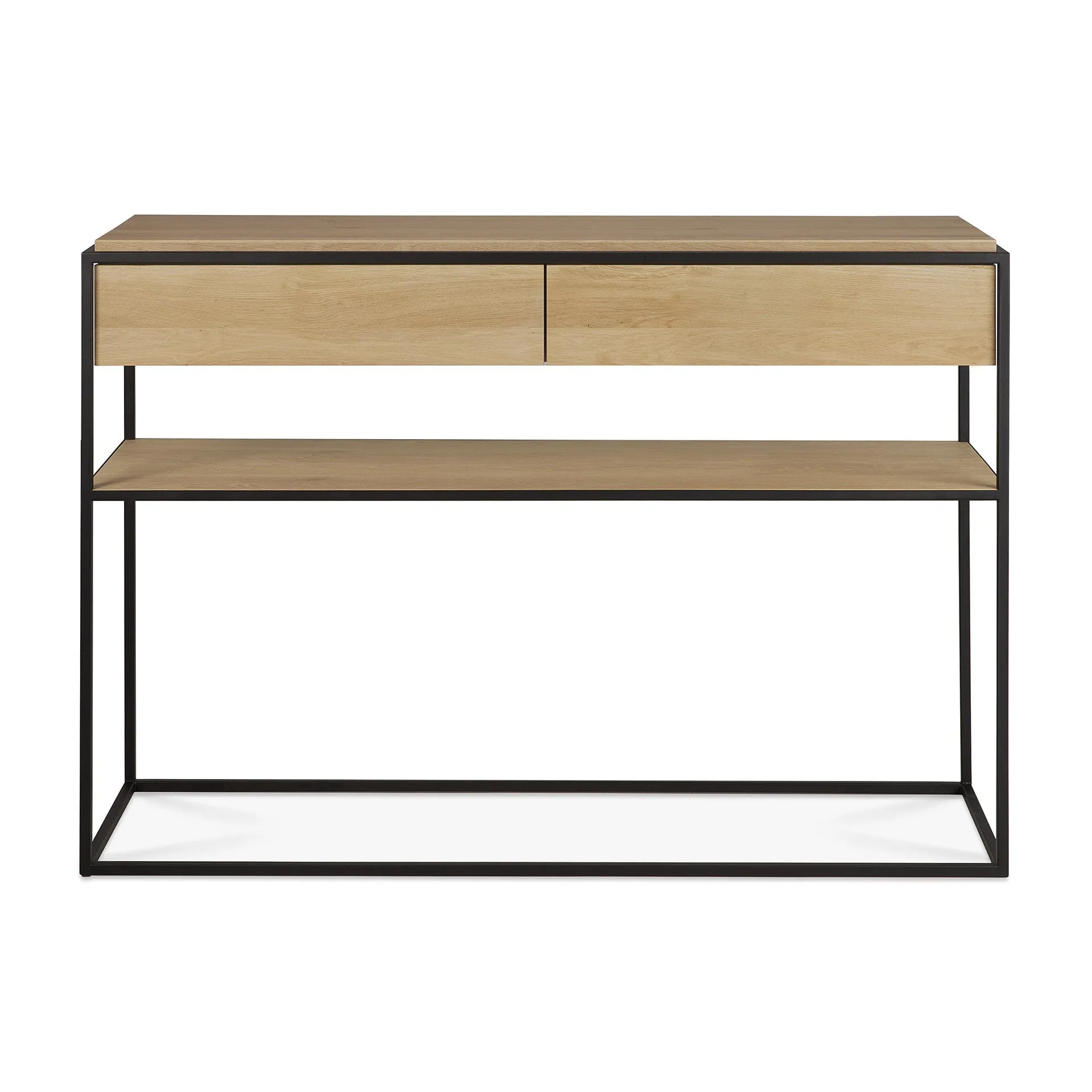 Oak Monolit Console - Black Metal