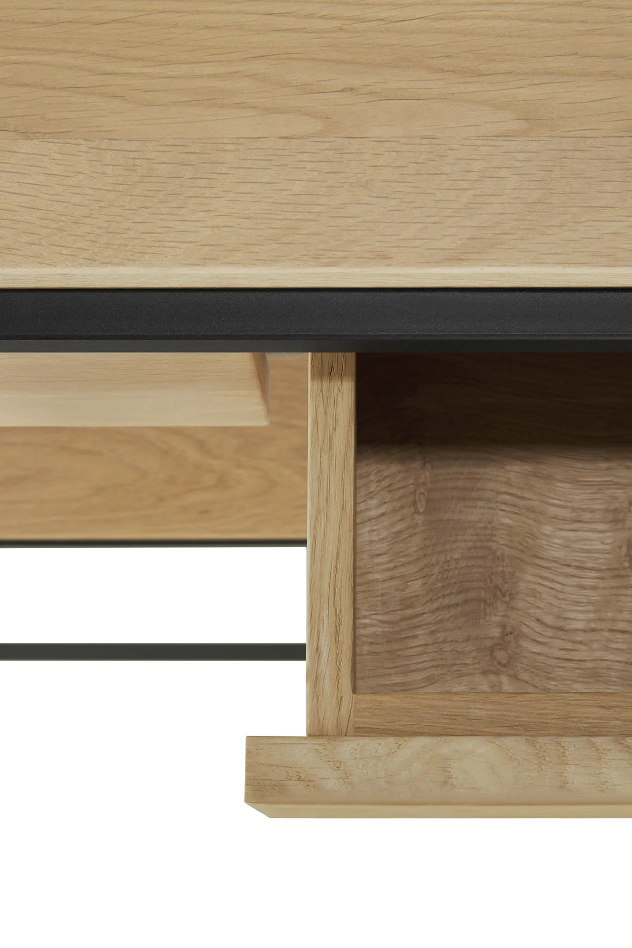Oak Monolit Console - Black Metal