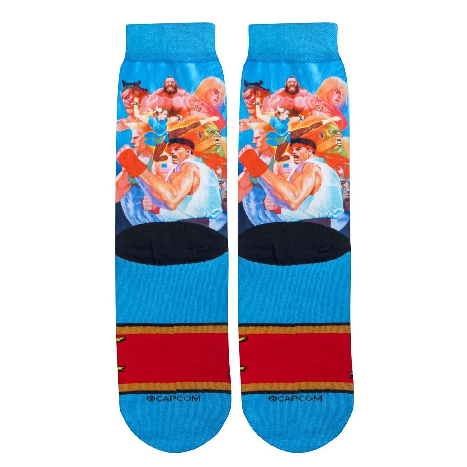 Odd Sox Men's Crew Socks - World Warriors (Street Fighter II)