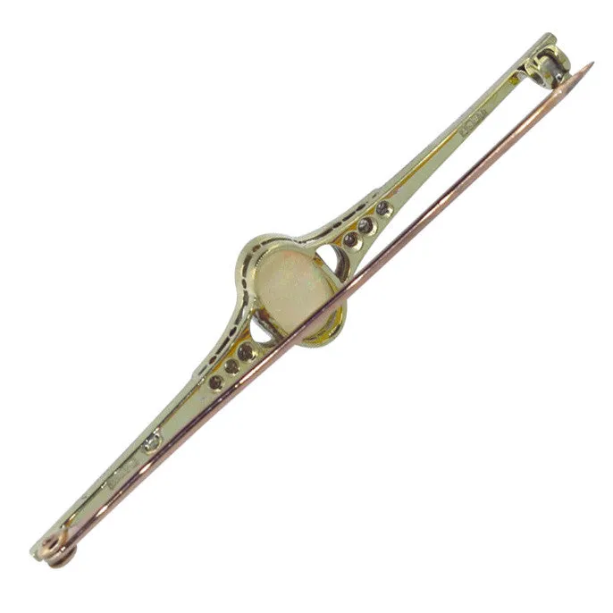 Opal & Diamond Stock Pin