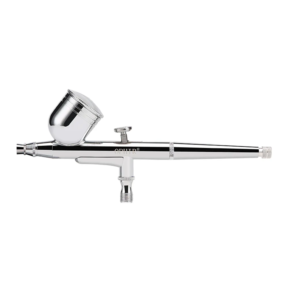 OPHIR 0.3mm Dual-Action Airbrush with Adjustable Mini Air Compressor Kit for Model Hobby Nail Art