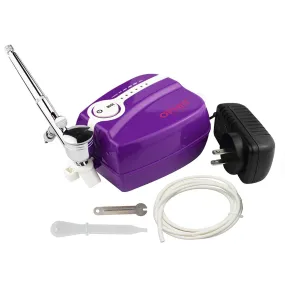 OPHIR 0.3mm Dual-Action Airbrush with Adjustable Mini Air Compressor Kit for Model Hobby Nail Art