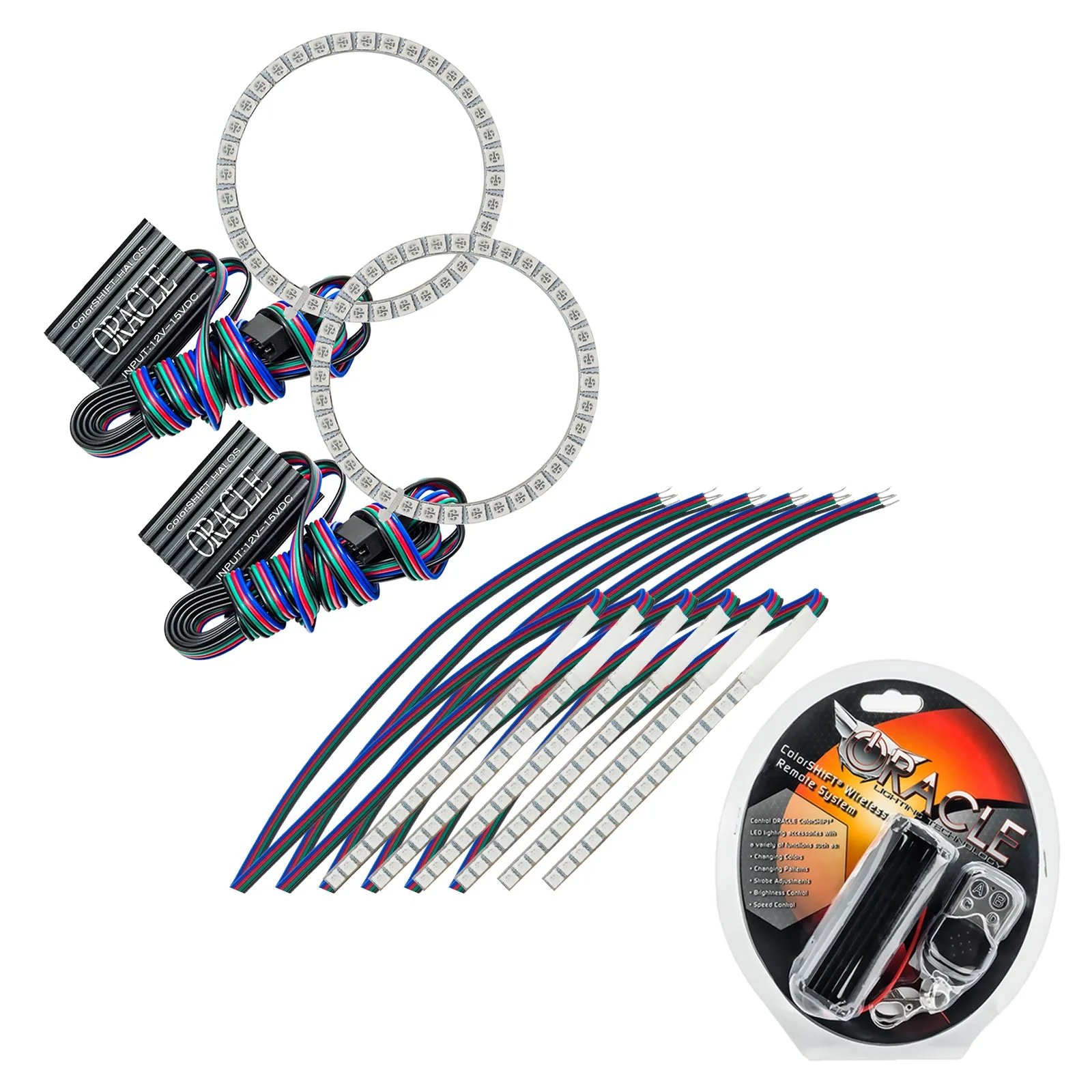 ORACLE Lighting 2015-2017 Ford Mustang V6/GT/Shelby ColorSHIFT DRL Upgrade w/Halo Kit