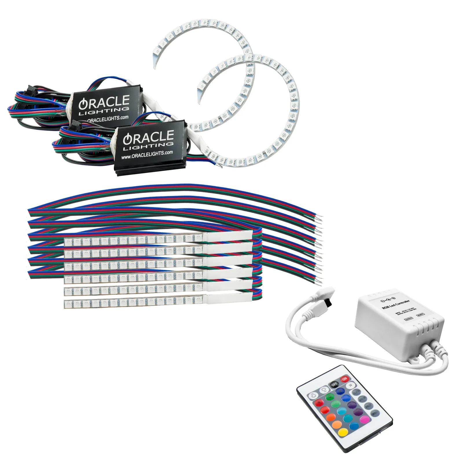 ORACLE Lighting 2018-2022 Ford Mustang ColorSHIFT DRL Upgrade w/Halo Kit