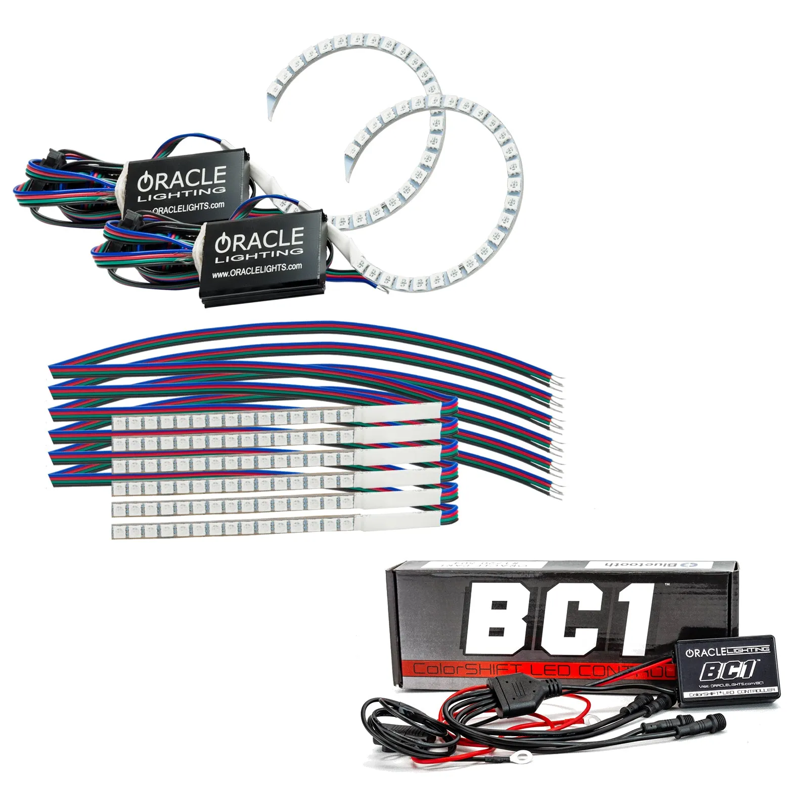 ORACLE Lighting 2018-2022 Ford Mustang ColorSHIFT DRL Upgrade w/Halo Kit