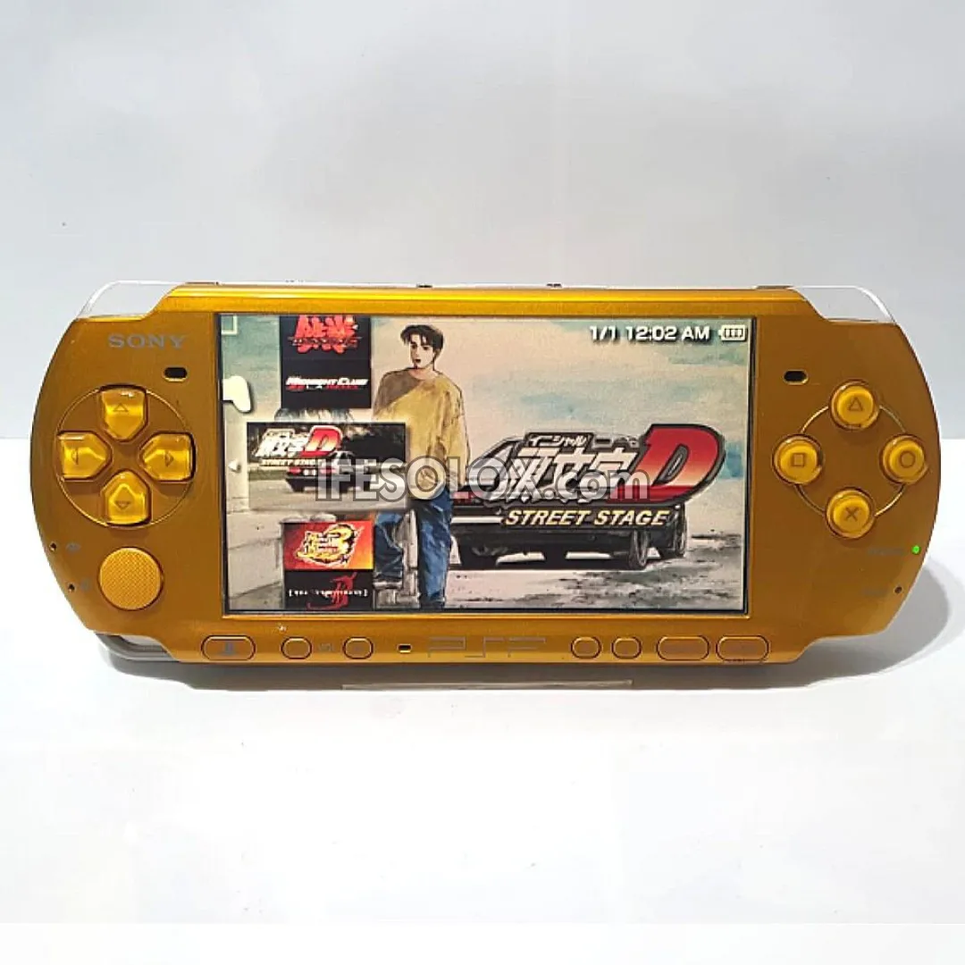 PlayStation Portable PSP 3000 series Brite Game Console with 16GB Memory Stick and 15 Games (Gold) - Foreign Used