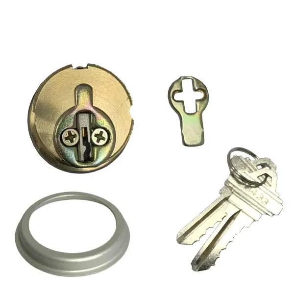 POP-A-LOCK - Branded Premium Mortise Cylinder w/ Phone Number  - 1" - 26D - Satin Chrome - (SC1)